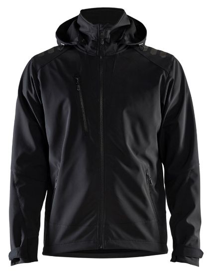 Afbeeldingen van BLÅKLÄDER Softshell jack 4749 zwart/zwart XL