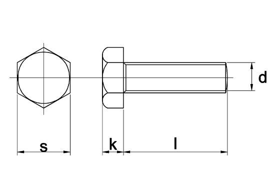 Afbeeldingen van Zeskanttapbout DIN933 RVS A4 LUBO M8X50MM