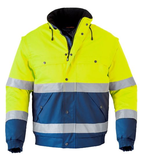 Afbeeldingen van HAVEP Parka High Visibility 5139 navy/fluor geel 4XL