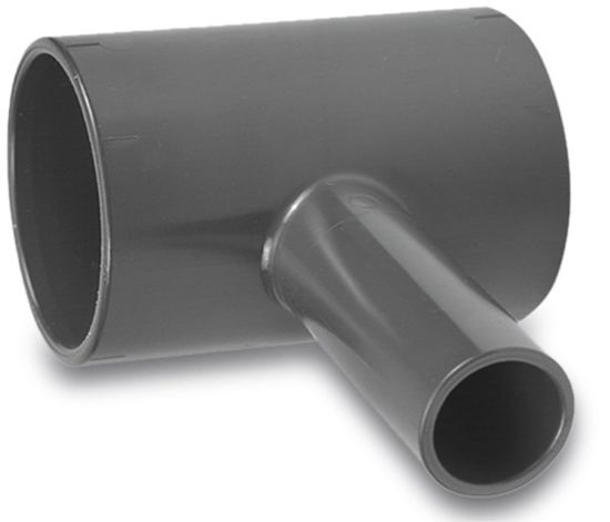 Afbeeldingen van VDL T-stuk 90° PVC-U grijs 75X32X75MM lijmmof/spie/lijmmof 10bar