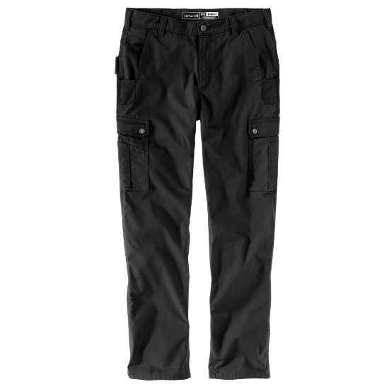 Afbeeldingen van CARHARTT Werkbroek ripstop cargo relaxed 105461 zwart W36/L36