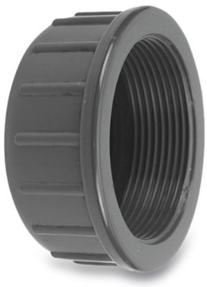Afbeeldingen van VDL Eindkap bol PVC-U grijs 1.½" binnendraad 10bar