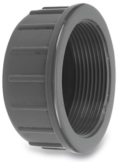 Afbeeldingen van VDL Eindkap bol PVC-U grijs 2" binnendraad 10bar