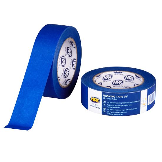 Afbeeldingen van Masking tape UV blauw 38MM 50M