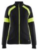 Afbeeldingen van BLÅKLÄDER Sweater dames Visible met rits 3568 zwart/High Vis geel XS