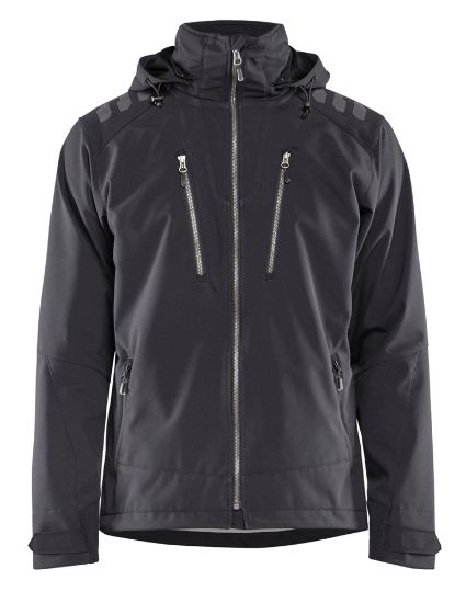 Afbeeldingen van BLÅKLÄDER Softshell jack 4749 donkergrijs/zwart S