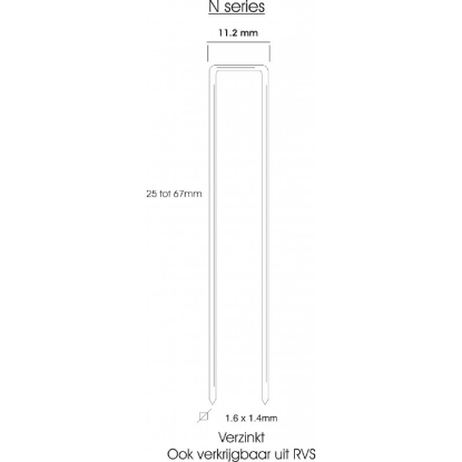 Afbeeldingen van KITPRO BASSO Nieten N N13 25MM 20000x