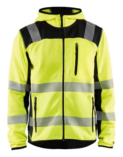 Afbeeldingen van BLÅKLÄDER Gebreid vest met capuchon 4923 High Vis geel/zwart L