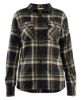 Afbeeldingen van BLÅKLÄDER Overhemd dames flanel 3218 donker herfstgroen/zwart M