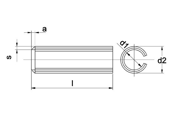Afbeeldingen van Spanbus ISO8752 ZW 1,5X18MM