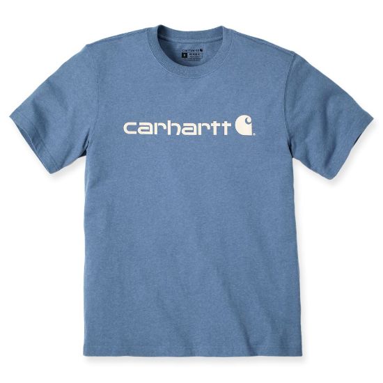 Afbeeldingen van CARHARTT T-shirt met logo 103361 thundercloud heather XS