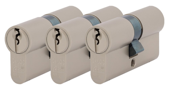 Afbeeldingen van OXLOC Profielcilinder dubbel O5 vernikkeld 40/40MM P3 SKG**