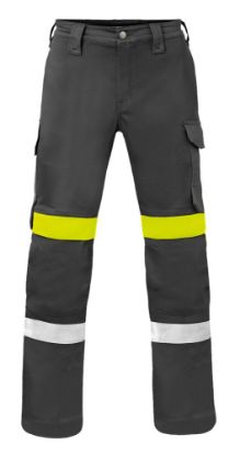 Afbeeldingen van HAVEP Werkbroek Force+ 80395 charcoal/fluor geel 64