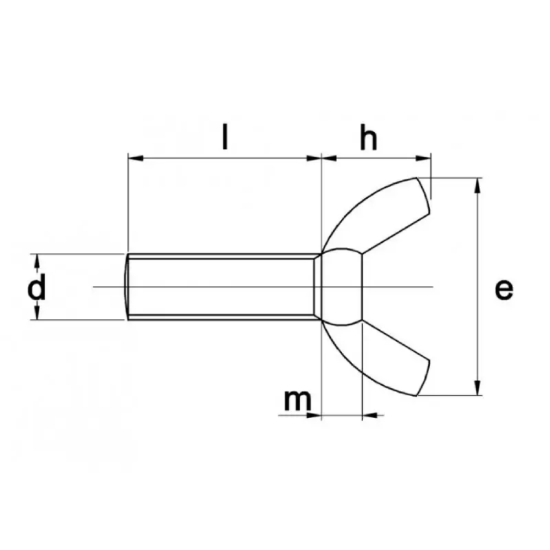 Afbeeldingen van Vleugelschroef DIN316 EV M10X30MM
