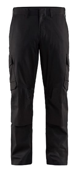 Afbeeldingen van BLÅKLÄDER Werkbroek industrie met stretch en kniezakken 1448 zwart/donkergrijs C60
