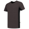 Afbeeldingen van TRICORP T-shirt bi-colour met borstzak 102002 donkergrijs/zwart 2XL