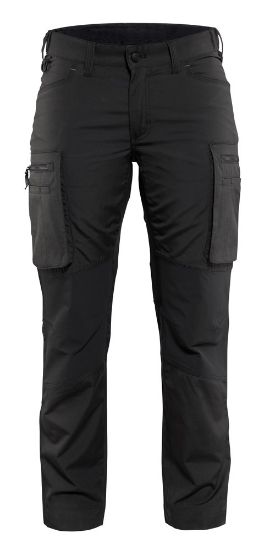 Afbeeldingen van BLÅKLÄDER Werkbroek service dames met stretch 7159 zwart D20