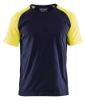 Afbeeldingen van BLÅKLÄDER T-shirt 3515 marineblauw/High Vis geel S
