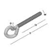 Afbeeldingen van GEBR. BODEGRAVEN Krulhaak RVS304 M10 120X20MM Ø8,85MM