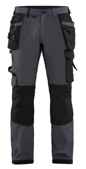 Afbeeldingen van BLÅKLÄDER Werkbroek met 4-weg stretch 1522 medium grijs/zwart C48