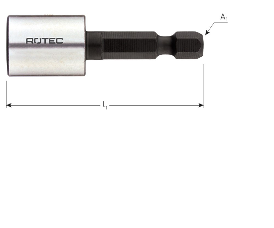 Afbeeldingen van ROTEC Dopsleutel E6,3X50MM magnetisch SW¼"