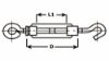 Afbeeldingen van DX Spanschroef haak-oog handelsuitvoering RVS316
