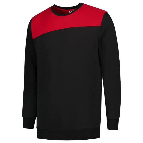 Afbeeldingen van TRICORP Sweater bi-colour Naden 302013 zwart/rood XS