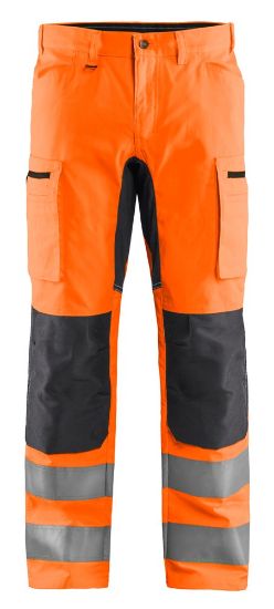Afbeeldingen van BLÅKLÄDER Werkbroek met stretch 1585 High Vis oranje/medium grijs C48