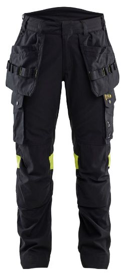 Afbeeldingen van BLÅKLÄDER Werkbroek Multinorm dames Inherent 7108 zwart/High Vis geel D20