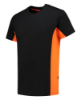 Afbeeldingen van TRICORP T-shirt bi-colour 102004 zwart/oranje L