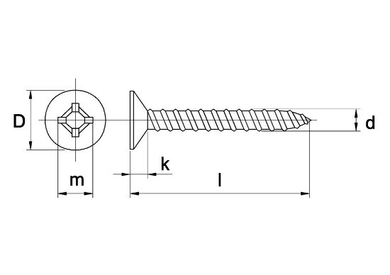 Afbeeldingen van Zelftappende plaatschroef verzonkenkop PH DIN7982 RVS A4 4,8X38MM