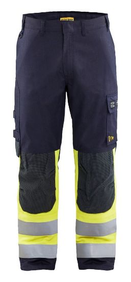 Afbeeldingen van BLÅKLÄDER Werkbroek APC 2 Multinorm Inherent 1491 marineblauw/High Vis geel D100