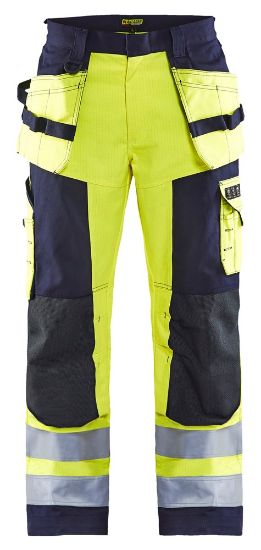 Afbeeldingen van BLÅKLÄDER Werkbroek Multinorm 1579 High Vis geel/marineblauw C58