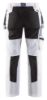 Afbeeldingen van BLÅKLÄDER Schildersbroek dames met stretch 7910 wit/zwart C40
