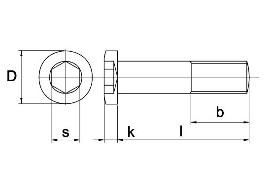 Afbeeldingen van Inbusbout cilinderkop laag DIN7984 RVS A4 M10X30MM