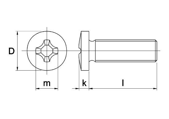 Afbeeldingen van Metaalschroef bolcilinderkop PH DIN7985 RVS A4 M6X8MM