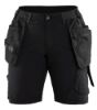 Afbeeldingen van BLÅKLÄDER Short dames met 4-weg stretch 7183 zwart/donkergrijs C38
