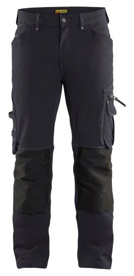 Afbeeldingen van BLÅKLÄDER Werkbroek met 4-weg stretch zonder spijkerzakken X1900 1989 donkergrijs/zwart C156