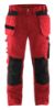 Afbeeldingen van BLÅKLÄDER Werkbroek met spijkerzakken 1555 rood/zwart D100