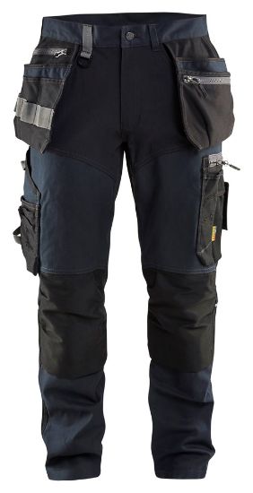 Afbeeldingen van BLÅKLÄDER Werkbroek met stretchpanelen en spijkerzakken 1599 donker marineblauw/zwart D92