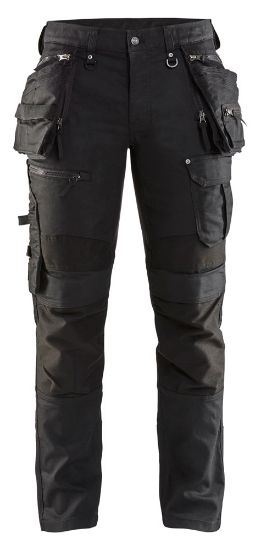 Afbeeldingen van BLÅKLÄDER Werkbroek denim met stretch X1900 1990 zwart/zwart D100