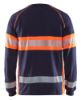 Afbeeldingen van BLÅKLÄDER T-shirt met lange mouwen 3510 marineblauw/High Vis oranje XS