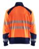 Afbeeldingen van BLÅKLÄDER Sweater met halve rits 3556 High Vis oranje/marineblauw L