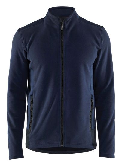 Afbeeldingen van BLÅKLÄDER Microfleecevest 4765 donker marineblauw/zwart L