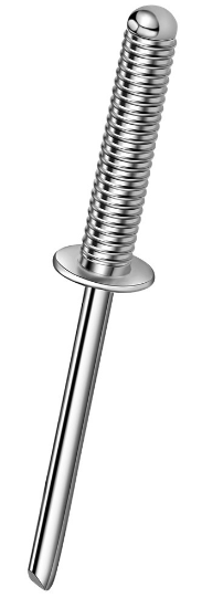 Afbeeldingen van Popnagel Q-Grooved ALU/staal bolkop 4,8X14MM klembereik max. 10MM