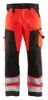 Afbeeldingen van BLÅKLÄDER Werkbroek zonder spijkerzakken 1566 High Vis rood/zwart C64