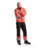 Afbeeldingen van BLÅKLÄDER Werkbroek 1564 zwart/High Vis rood D96