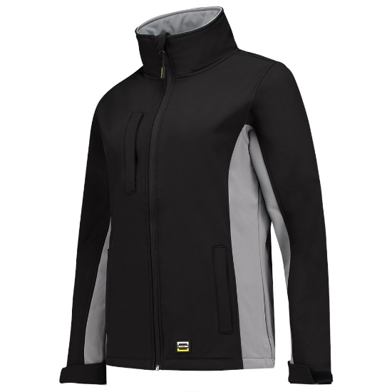 Afbeeldingen van TRICORP Softshell bi-colour dames 402008 zwart/grijs XS