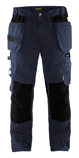 Afbeeldingen van BLÅKLÄDER Werkbroek met spijkerzakken 1555 donker marineblauw/zwart C150