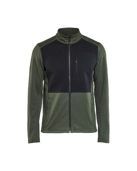 Afbeeldingen van BLÅKLÄDER Sweatshirt met rits 3548 herfstgroen/zwart L